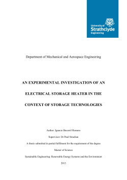 an experimental investigation of an electrical storage heater in the