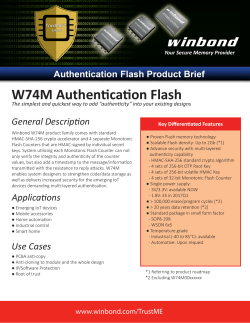 Authentication Flash Product Brief