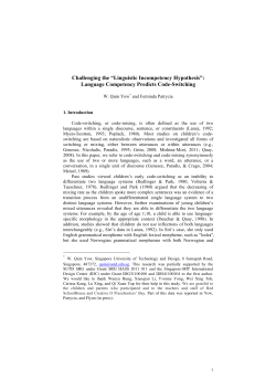 Challenging the &ldquo;Linguistic Incompetency Hypothesis&rdquo;: Language