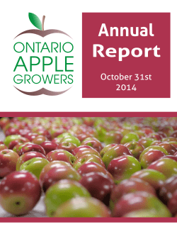 Annual Report - Ontario Apple Growers