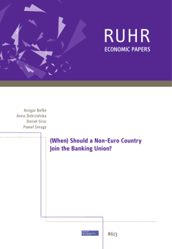 (When) Should a Non-Euro Country Join the Banking