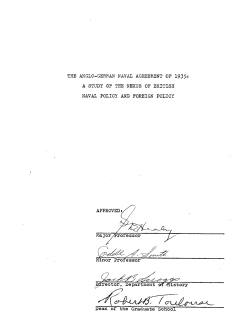 THE ANGLO-GERMAN NAVAL AGREEMENT OF 1935s A STUDY