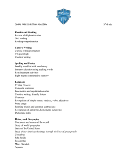 3rd Grade - Coral Park Christian Academy