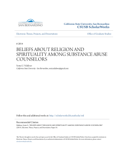 beliefs about religion and spirituality among substance abuse