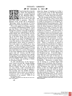 Titian`s `Ariosto` - The Burlington Magazine