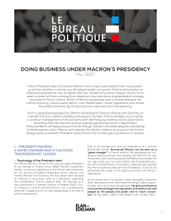doing business under macron`s presidency