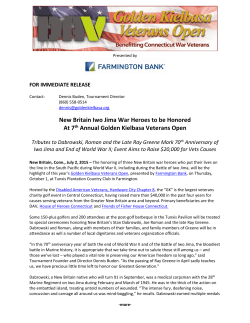 New Britain Iwo Jima War Heroes to be Honored At 7th Annual