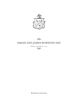 sarah and james bowdoin day