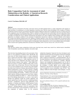 Body Composition Tools for Assessment of Adult Malnutrition at the