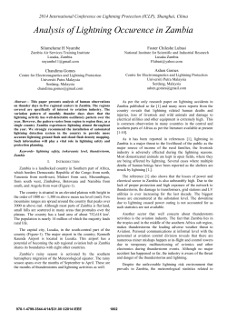 Analysis of Lightning Occurence in Zambia