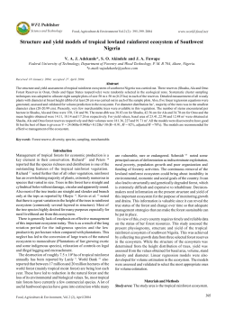 Structure and yield models of tropical lowland rainforest ecosystem