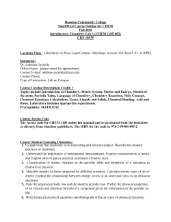 CHEM 1105-002 - HCC Learning Web