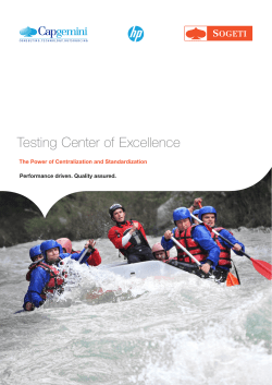Testing Center of Excellence