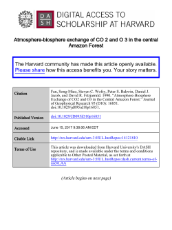 Atmospherebiosphere exchange of CO2 and O3 in the central