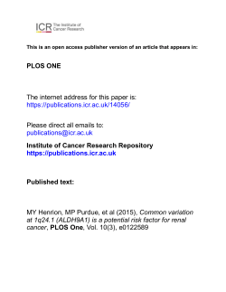 - Institute of Cancer Research Repository