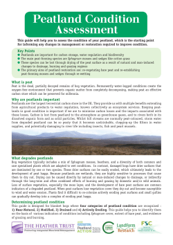 Peatland Condition Assessment