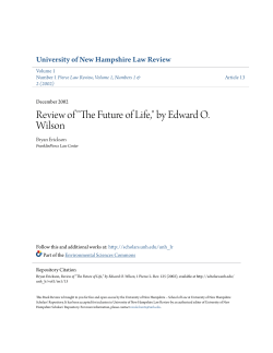 Review of "The Future of Life," by Edward O. Wilson