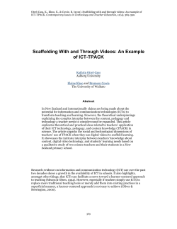 Scaffolding With and Through Videos: An Example of ICT