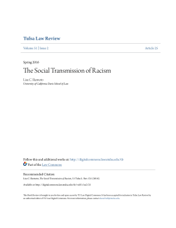 The Social Transmission of Racism