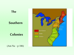 Southern Colonies PowerPoint