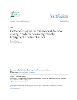 Factors affecting the process of clinical decision