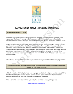 healthy eating active living city resolution