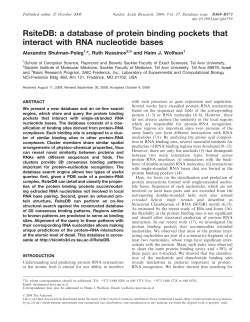RsiteDB: a database of protein binding pockets that interact with