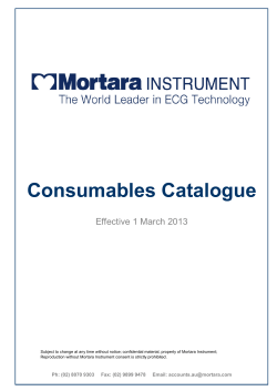 Consumables List MORTARA March 2013- No
