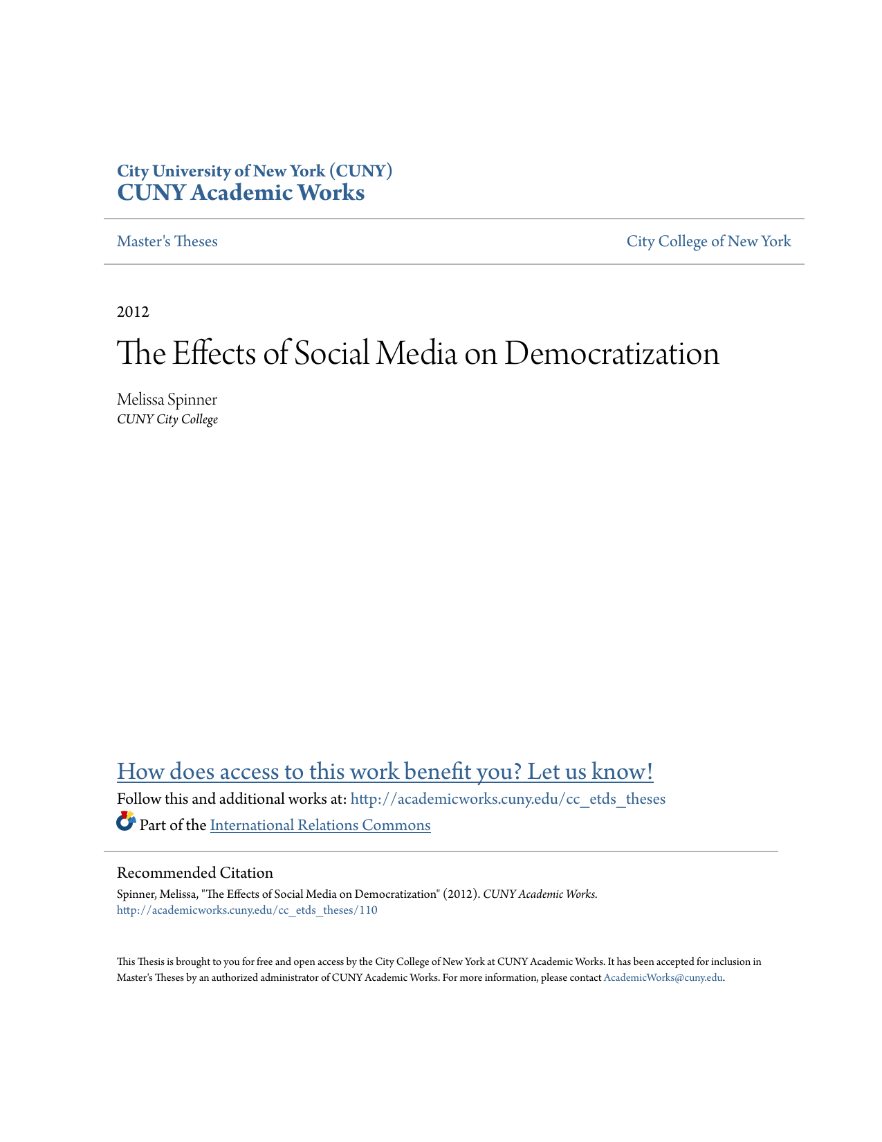 The Effects Of Social Media On Democratization