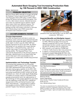 Automated Back Gouging Tool Increasing Production Rate by 150