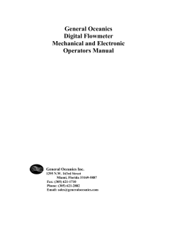 General Oceanics Digital Flowmeter Mechanical