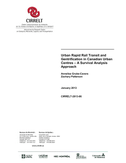 Urban Rapid Rail Transit and Gentrification in Canadian