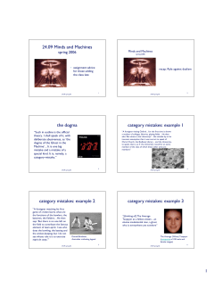 the dogma category mistakes: example 1