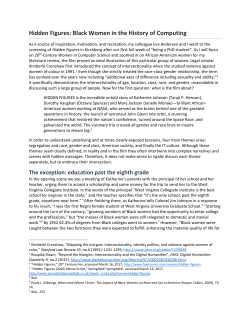 Hidden Figures: Black Women in the History of Computing