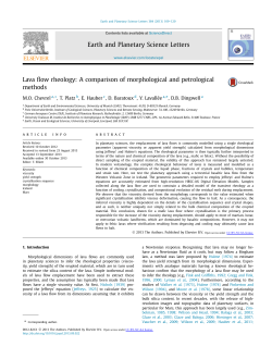 Lava flow rheology: A comparison of - diss.fu