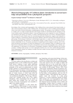 Historical biogeography of Caribbean plants: introduction to current
