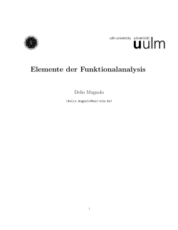 Elemente der Funktionalanalysis