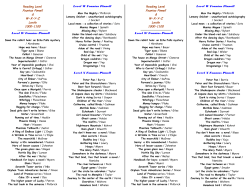Level W Fountas Pinnell - Roxhill Elementary School