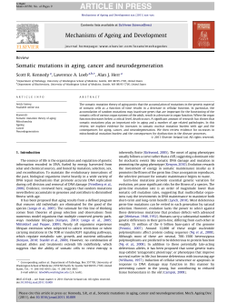 Somatic mutations in aging, cancer and neurodegeneration
