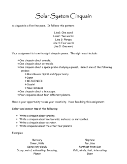 Solar System Cinquain