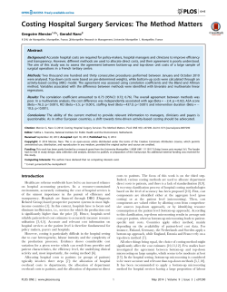 Costing Hospital Surgery Services: The Method Matters