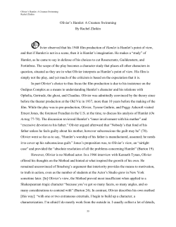 Olivier`s Hamlet - The University of Akron