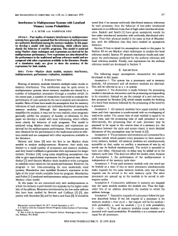 Interference in Multiprocessor Systems with Localized Memory