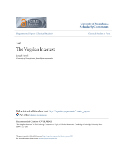 The Virgilian Intertext - ScholarlyCommons