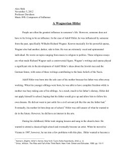 A Wagnerian Hitler