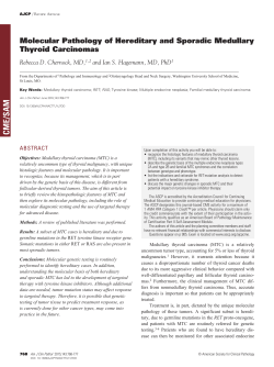 Molecular Pathology of Hereditary and Sporadic Medullary Thyroid