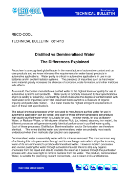 Distilled vs Demineralised Water The Differences - Reco-Cool