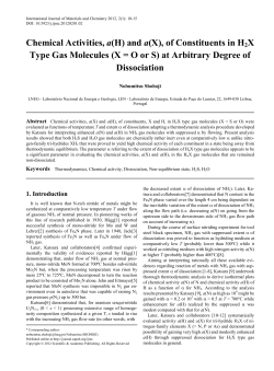 Thermodynamics, Chemical activity, Dissociation, Non
