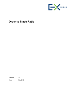 Order to Trade Ratio