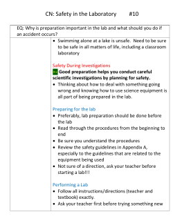 Teacher CN Safety in the Laboratory